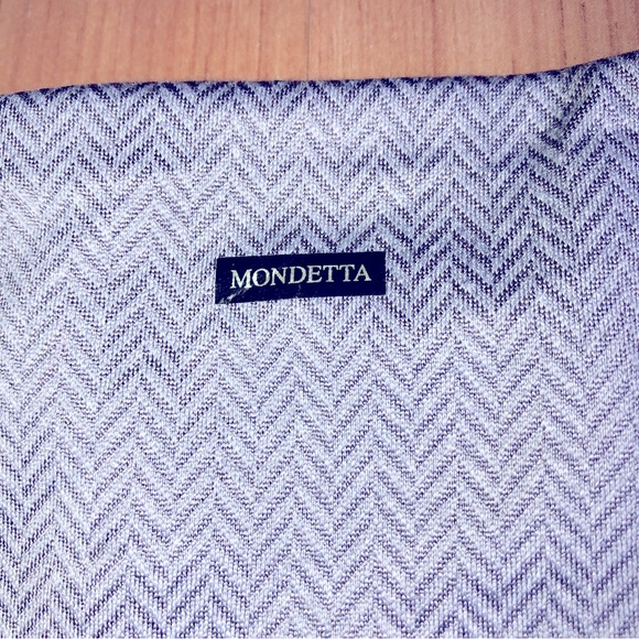 MONDETTA Leggings Tights Herringbone Print Medium Silver Gray Women’s - Picture 3 of 16